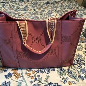 Steve Madden Mauve Satchel with Embossed Logo